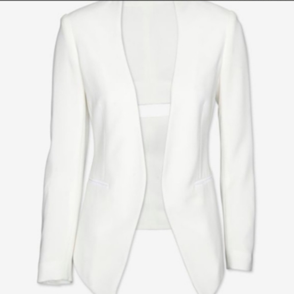 Rag & Bone White Beautiful Blazer With Open Back Size Small / 2